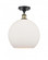 Athens - 1 Light - 12 inch - Black Antique Brass - Semi-Flush Mount (3442|516-1C-BAB-G121-12-LED)