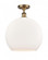 Athens - 1 Light - 14 inch - Brushed Brass - Semi-Flush Mount (3442|516-1C-BB-G121-14)
