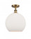 Athens - 1 Light - 12 inch - Brushed Brass - Semi-Flush Mount (3442|516-1C-BB-G121-12-LED)