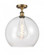 Athens - 1 Light - 14 inch - Brushed Brass - Semi-Flush Mount (3442|516-1C-BB-G122-14)