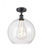 Athens - 1 Light - 12 inch - Matte Black - Semi-Flush Mount (3442|516-1C-BK-G122-12)
