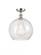 Athens - 1 Light - 12 inch - Polished Nickel - Semi-Flush Mount (3442|516-1C-PN-G124-12-LED)