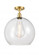 Athens - 1 Light - 14 inch - Satin Gold - Semi-Flush Mount (3442|516-1C-SG-G122-14)