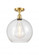 Athens - 1 Light - 12 inch - Satin Gold - Semi-Flush Mount (3442|516-1C-SG-G124-12)