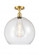 Athens - 1 Light - 14 inch - Satin Gold - Semi-Flush Mount (3442|516-1C-SG-G124-14-LED)