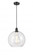 Athens - 1 Light - 12 inch - Matte Black - Cord hung - Mini Pendant (3442|516-1P-BK-G122-12-LED)