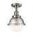 Hampden - 1 Light - 7 inch - Brushed Satin Nickel - Semi-Flush Mount (3442|517-1CH-SN-HFS-61-SN)