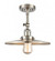 Railroad - 1 Light - 12 inch - Brushed Satin Nickel - Adjustable Semi-Flush Mount (3442|201F-SN-MFR-SN-12-LED)