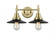 Railroad - 2 Light - 17 inch - Antique Brass - Bath Vanity Light (3442|447-2W-AB-M6-BK)