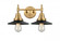 Railroad - 2 Light - 17 inch - Brushed Brass - Bath Vanity Light (3442|447-2W-BB-M6-BK)