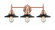 Railroad - 3 Light - 26 inch - Antique Copper - Bath Vanity Light (3442|447-3W-AC-M6-BK-LED)