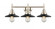 Railroad - 3 Light - 26 inch - Polished Nickel - Bath Vanity Light (3442|447-3W-PN-M6-BK-LED)