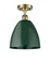 Plymouth - 1 Light - 9 inch - Antique Brass - Semi-Flush Mount (3442|516-1C-AB-MBD-9-GR-LED)