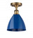 Plymouth - 1 Light - 8 inch - Brushed Brass - Semi-Flush Mount (3442|516-1C-BB-MBD-75-BL)