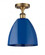 Plymouth - 1 Light - 9 inch - Brushed Brass - Semi-Flush Mount (3442|516-1C-BB-MBD-9-BL)