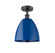 Plymouth - 1 Light - 9 inch - Matte Black - Semi-Flush Mount (3442|516-1C-BK-MBD-9-BL)