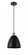 Bristol - 1 Light - 9 inch - Black Antique Brass - Cord hung - Mini Pendant (3442|516-1P-BAB-MBD-9-BK)