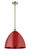Plymouth - 1 Light - 16 inch - Antique Brass - Pendant (3442|516-1S-AB-MBD-16-RD-LED)