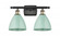 Plymouth - 2 Light - 18 inch - Black Antique Brass - Bath Vanity Light (3442|516-2W-BAB-MBD-75-SF)