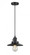 Railroad - 1 Light - 8 inch - Matte Black - Cord hung - Mini Pendant (3442|201CSW-BK-M6)