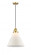 Cone - 1 Light - 12 inch - Satin Gold - Cord hung - Mini Pendant (3442|201CSW-SG-G41-L)