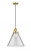 Cone - 1 Light - 12 inch - Satin Gold - Cord hung - Mini Pendant (3442|201CSW-SG-G42-L)