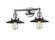 Railroad - 2 Light - 18 inch - Polished Chrome - Adjustable Bath Vanity Light (3442|208-PC-M6BK)