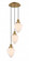 Bullet - 3 Light - 14 inch - Brushed Brass - Cord hung - Multi Pendant (3442|113F-3P-BB-G661-7)