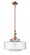 Bridgeton - 1 Light - 16 inch - Antique Copper - Stem Hung - Adjustable Mini Pendant (3442|206-AC-G692-16-LED)