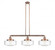 Bridgeton - 3 Light - 44 inch - Antique Copper - Stem Hung - Adjustable Island Light (3442|213-AC-G694-12-LED)