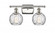 Athens Water Glass - 2 Light - 16 inch - Polished Nickel - Bath Vanity Light (3442|516-2W-PN-G1215-6-LED)