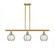 Athens Water Glass - 3 Light - 36 inch - Satin Gold - Cord hung - Island Light (3442|516-3I-SG-G1215-6-LED)