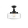 Bridgeton - 1 Light - 12 inch - Matte Black - Semi-Flush Mount (3442|517-1CH-BK-G692-12-LED)
