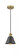 Smithfield - 1 Light - 7 inch - Brushed Brass - Cord hung - Mini Pendant (3442|616-1P-BB-M8-BK)