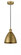 Bristol - 1 Light - 8 inch - Brushed Brass - Cord hung - Mini Pendant (3442|616-1P-BB-MBD-75-BB-LED)