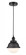 Hampden - 1 Light - 7 inch - Matte Black - Cord hung - Mini Pendant (3442|616-1PH-BK-HFS-61-BK)
