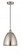 Bristol - 1 Light - 9 inch - Brushed Satin Nickel - Cord hung - Mini Pendant (3442|616-1P-SN-MBD-9-SN-LED)