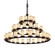 Dakota 45-Light 3-Tier Ring Chandelier (254|FAB-8714-10-CREM-DBRZ)