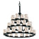 Dakota 36-Light 3-Tier Ring LED Chandelier (254|FAL-8712-10-MBLK-LED36-25200)