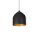 Helena 8-in Black/Gold 1 Light Socket Pendant (461|49108-BK/GD)