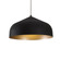 Helena 17-in Black/Gold 1 Light Pendant (461|49117-BK/GD)
