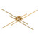 Vega Minor 47-in Brushed Gold Dimmable LED Flush Mount (461|FM18247-BG)