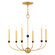 6 Lt Natural Brass Chandelier (108|46316-08)