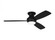 Ikon 52'' Dimmable Integrated LED Indoor Midnight Black Hugger Ceiling Fan with Light Kit (6|3IKR52MBKD)