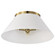 Dover; 3 Light; Large Flush Mount; White with Vintage Brass (81|60/7421)