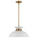 Perkins; 1 Light; Small Pendant; Matte White with Burnished Brass (81|60/7463)