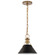 Outpost; 1 Light; Small Pendant; Matte Black with Burnished Brass (81|60/7521)