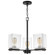 Crossroads; 3 Light Chandelier; Matte Black with Clear Glass (81|60/7655)