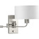 Carrick Collection One-Light Brushed Nickel Summer Linen Shade Transitional Wall Light (149|P710104-009)