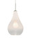 Besa, Leon Cord Pendant, Milky White/Clear, Satin Nickel Finish, 1x60W Medium base (127|1JC-LEONWC-SN)